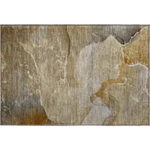 Luxury Washable Odyssey Chocolate 1\'8\" x 2\'6\" Rug