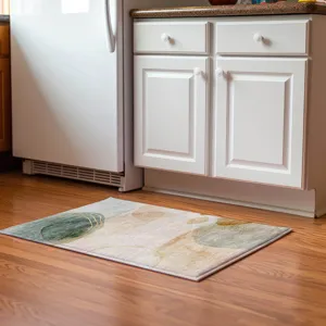 Luxury Washable Odyssey Beige 1\'8\" x 2\'6\" Rug