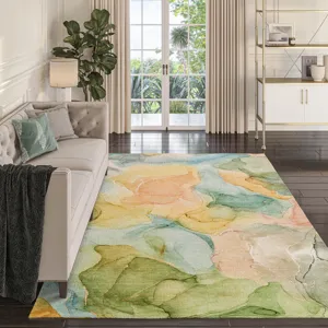 Luxury Washable Odyssey Beige 10\' x 14\' Rug