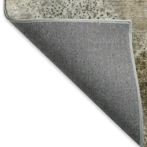 Luxury Washable Odyssey Taupe 8\' x 8\' Round Rug