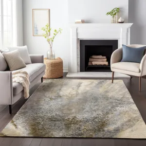 Luxury Washable Odyssey Taupe 9\' x 12\' Rug