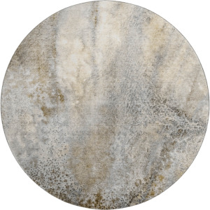 Luxury Washable Odyssey Taupe 8' x 8' Round Rug