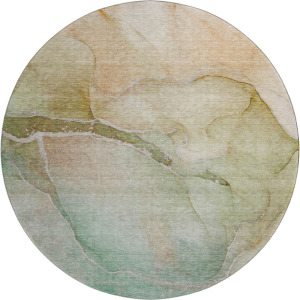 Luxury Washable Odyssey Taupe 8' x 8' Round Rug
