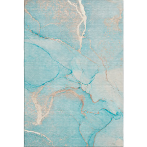 Luxury Washable Odyssey Teal Rug