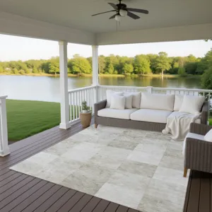 Machine Washable Indoor/Outdoor Pacifica Beige 2\'6\" x 3\'10\" Rug