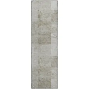 Machine Washable Indoor/Outdoor Pacifica Beige 2\'3\" x 7\'6\" Runner Rug