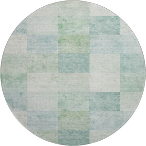Machine Washable Indoor/Outdoor Pacifica Seafoam 8' x 8' Round Rug