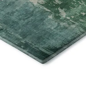 Machine Washable Indoor/Outdoor Pacifica Emerald 5\' x 7\'6\" Rug