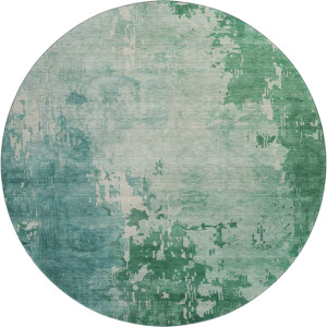 Machine Washable Indoor/Outdoor Pacifica Emerald 8' x 8' Round Rug