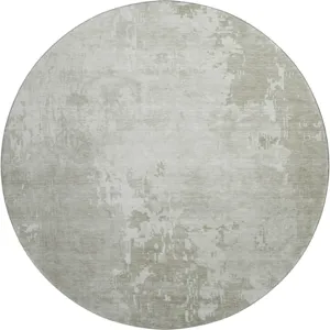 Machine Washable Indoor/Outdoor Pacifica Linen 8\' x 8\' Round Rug