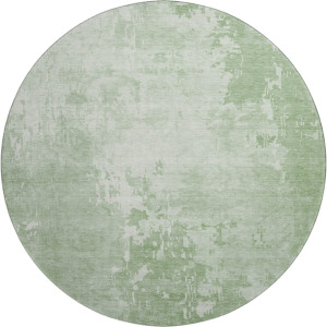 Machine Washable Indoor/Outdoor Pacifica Mint 8' x 8' Round Rug