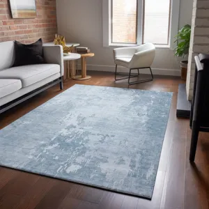 Machine Washable Indoor/Outdoor Pacifica Sky 9\' x 12\' Rug