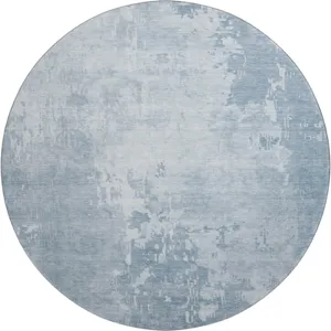 Machine Washable Indoor/Outdoor Pacifica Sky 8\' x 8\' Round Rug