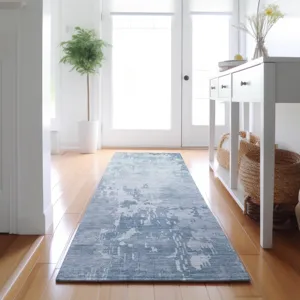 Machine Washable Indoor/Outdoor Pacifica Sky 2\'3\" x 7\'6\" Runner Rug