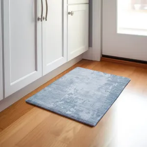 Machine Washable Indoor/Outdoor Pacifica Sky 1\'8\" x 2\'6\" Rug