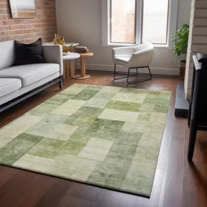 Machine Washable Indoor/Outdoor Pacifica Aloe 8\' x 10\' Rug