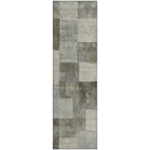 Machine Washable Indoor/Outdoor Pacifica Taupe 2\'3\" x 7\'6\" Runner Rug