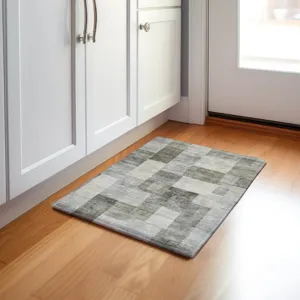 Machine Washable Indoor/Outdoor Pacifica Taupe 1\'8\" x 2\'6\" Rug
