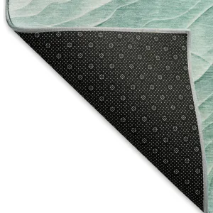 Machine Washable Indoor/Outdoor Pacifica Aqua 2\'3\" x 7\'6\" Runner Rug