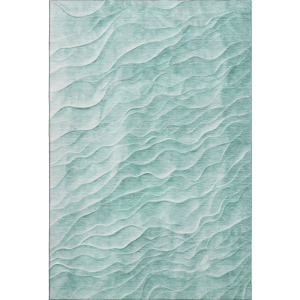 Machine Washable Indoor/Outdoor Pacifica Aqua Rug