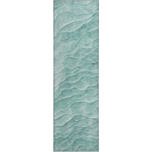 Machine Washable Indoor/Outdoor Pacifica Aqua 2'3