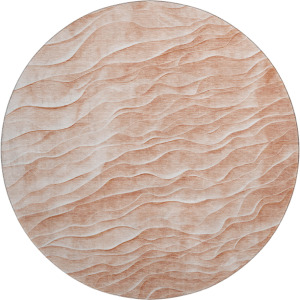Machine Washable Indoor/Outdoor Pacifica Coral 8' x 8' Round Rug