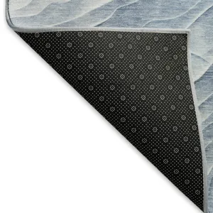 Machine Washable Indoor/Outdoor Pacifica Denim 2\'3\" x 7\'6\" Runner Rug