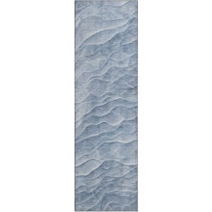Machine Washable Indoor/Outdoor Pacifica Denim 2'3