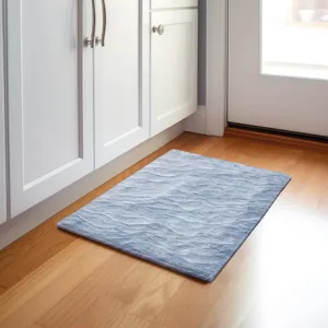 Machine Washable Indoor/Outdoor Pacifica Denim 1\'8\" x 2\'6\" Rug