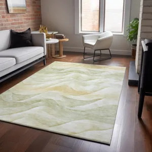 Machine Washable Indoor/Outdoor Pacifica Aloe 5\' x 7\'6\" Rug
