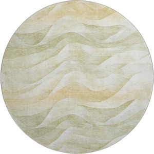 Machine Washable Indoor/Outdoor Pacifica Aloe 8' x 8' Round Rug