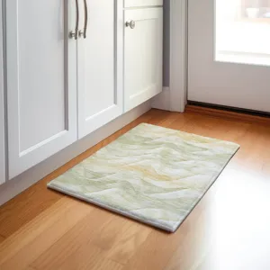 Machine Washable Indoor/Outdoor Pacifica Aloe 1\'8\" x 2\'6\" Rug