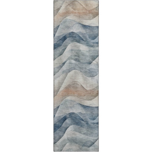 Machine Washable Indoor/Outdoor Pacifica Blue 2'3