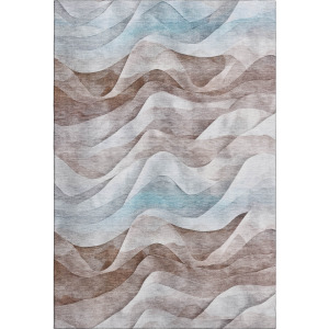Machine Washable Indoor/Outdoor Pacifica Mocha Rug