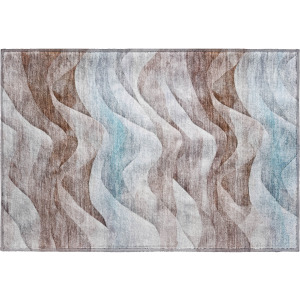 Machine Washable Indoor/Outdoor Pacifica Mocha Rug