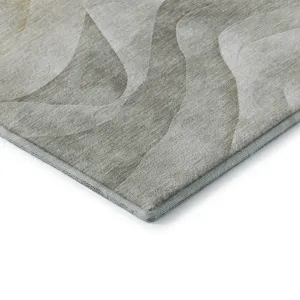 Machine Washable Indoor/Outdoor Pacifica Silver 5\' x 7\'6\" Rug