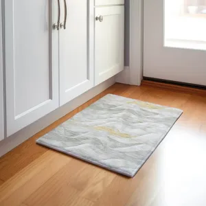 Machine Washable Indoor/Outdoor Pacifica Silver 1\'8\" x 2\'6\" Rug