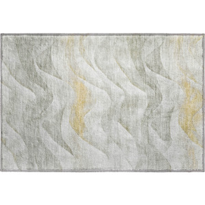 Machine Washable Indoor/Outdoor Pacifica Silver Rug