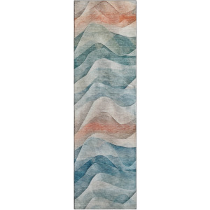 Machine Washable Indoor/Outdoor Pacifica Teal 2'3