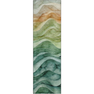 Machine Washable Indoor/Outdoor Pacifica Teal 2'3