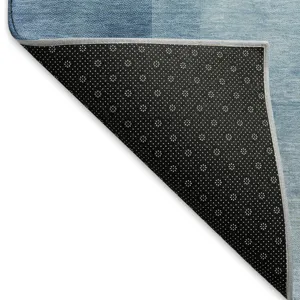 Machine Washable Indoor/Outdoor Pacifica Blue 10\' x 14\' Rug