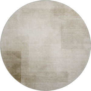Machine Washable Indoor/Outdoor Pacifica Khaki 8' x 8' Round Rug