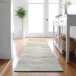 Machine Washable Indoor/Outdoor Pacifica Beige 2\'3\" x 7\'6\" Runner Rug