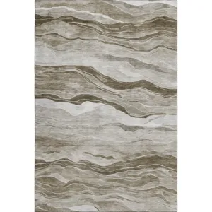 Machine Washable Indoor/Outdoor Pacifica Brown 2\'6\" x 3\'10\" Rug