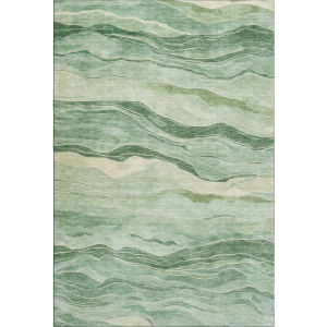 Machine Washable Indoor/Outdoor Pacifica Green Rug