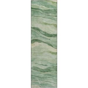 Machine Washable Indoor/Outdoor Pacifica Green 2'3
