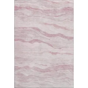 Machine Washable Indoor/Outdoor Pacifica Pink 5\' x 7\'6\" Rug