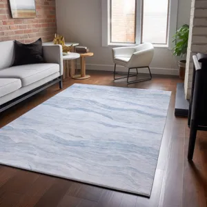Machine Washable Indoor/Outdoor Pacifica Sky 10\' x 14\' Rug
