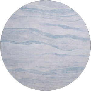 Machine Washable Indoor/Outdoor Pacifica Sky 8' x 8' Round Rug