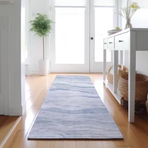 Machine Washable Indoor/Outdoor Pacifica Sky 2\'3\" x 7\'6\" Runner Rug